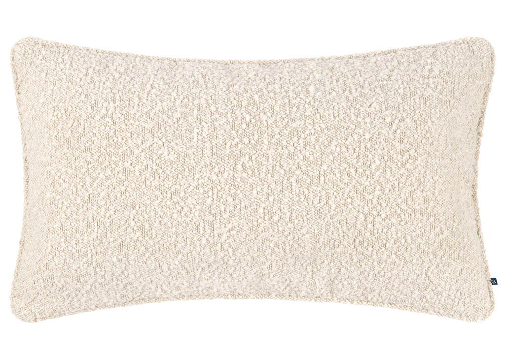 Coussin en boucle Harriet 14x24 ivoire