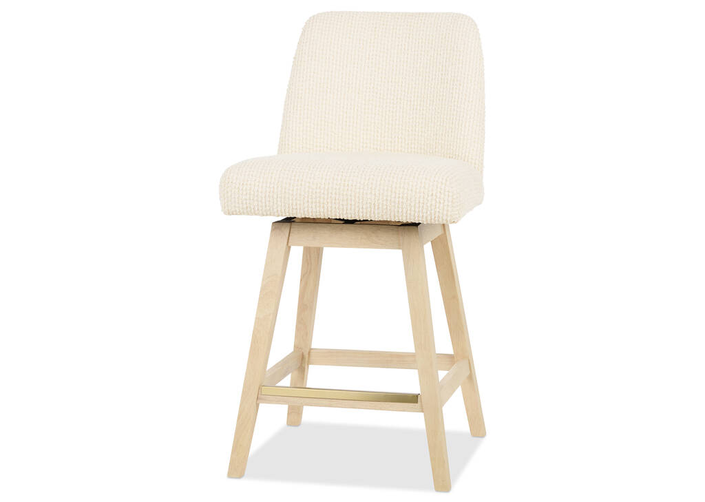 Tabouret pivotant Blair -Elna ivoire