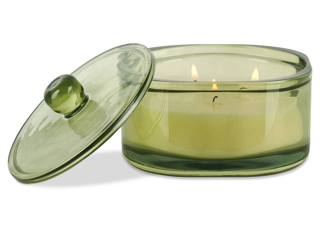 Grande bougie en pot Mimi verte