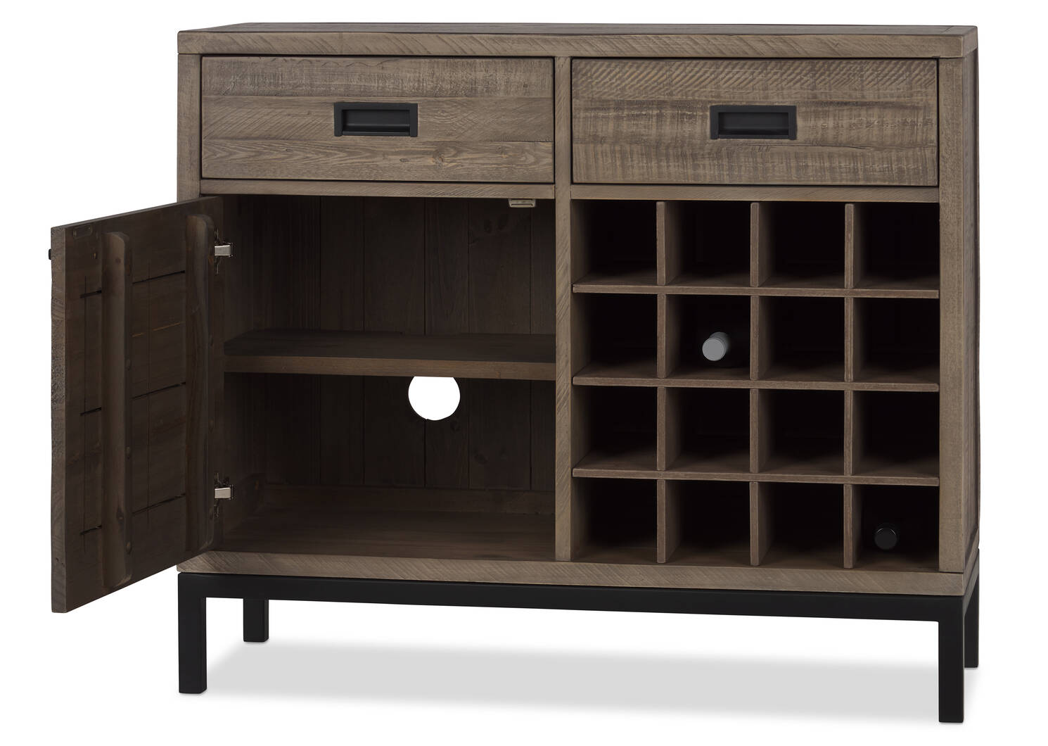 Brody Wine Cabinet -Stanton Driftwood