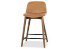 Tabouret en cuir Decklyn -Olson chameau