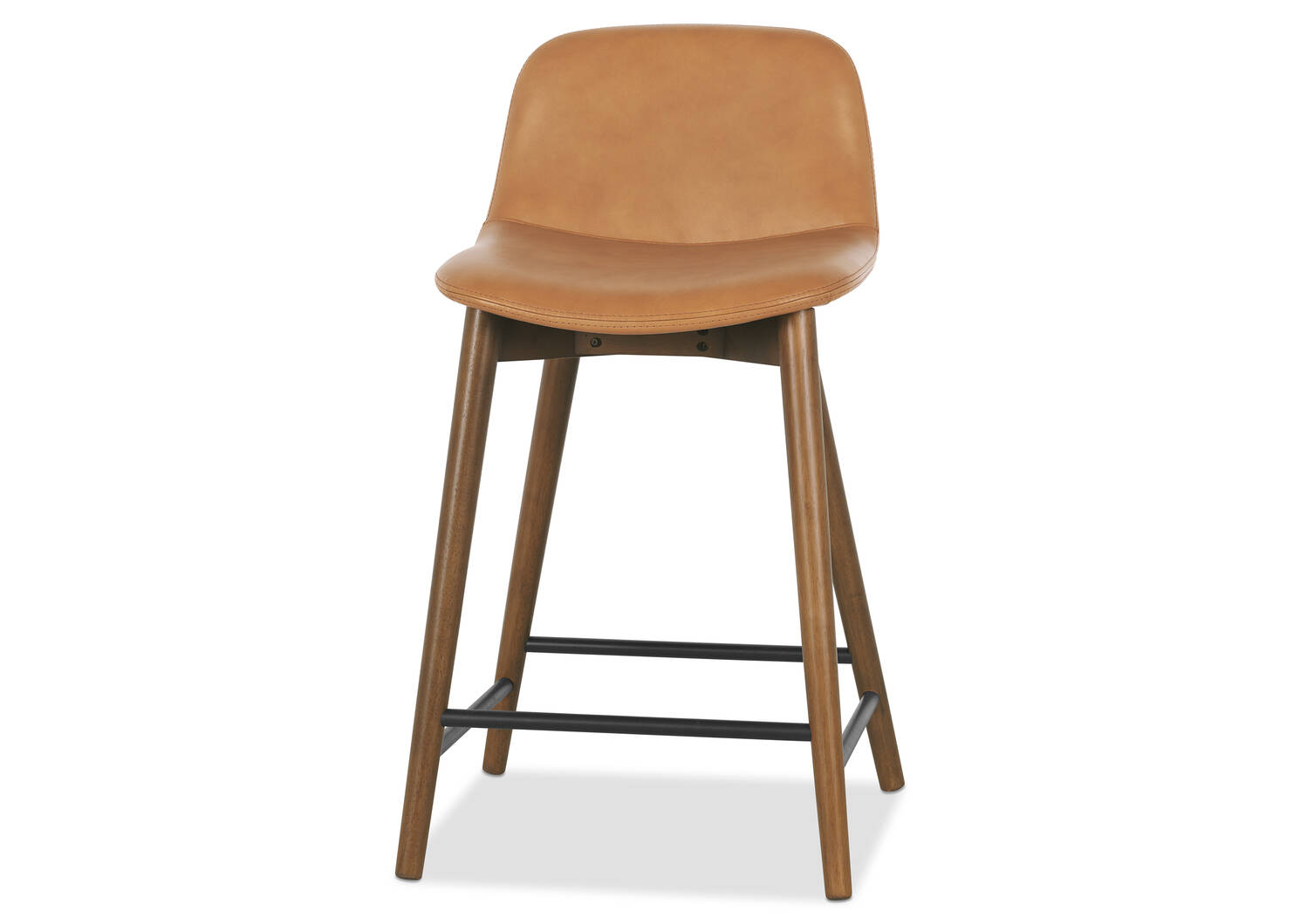 Tabouret en cuir Decklyn -Olson chameau
