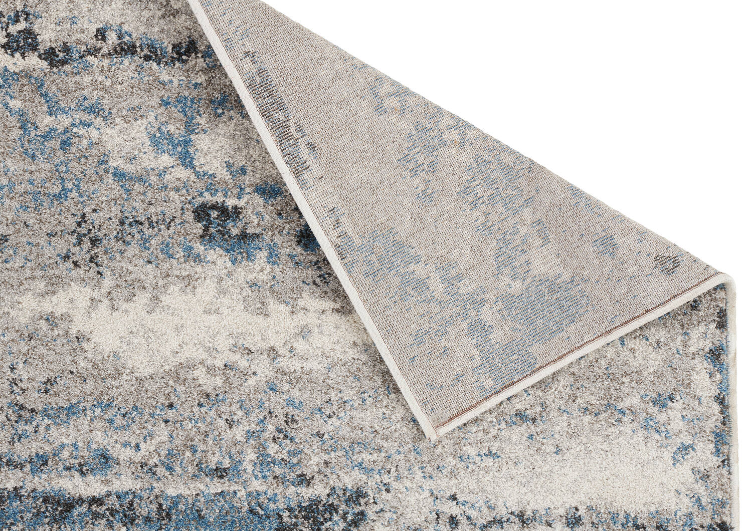 Tapis Rory 110x149 gris/bleu