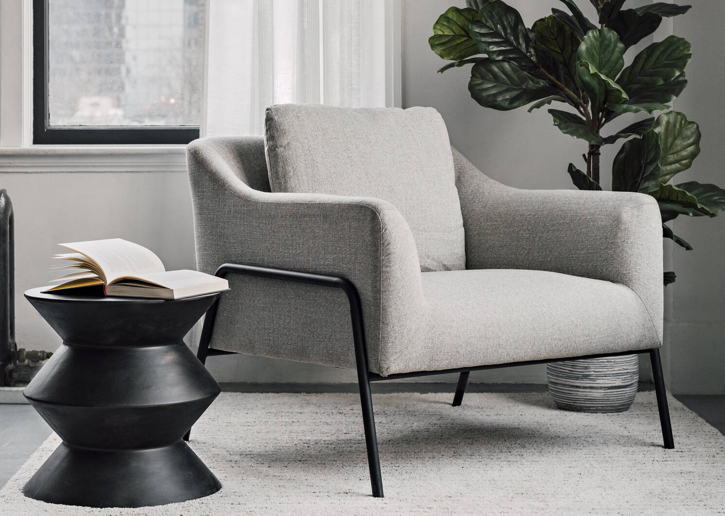 Fauteuil Dillon -Aria gris