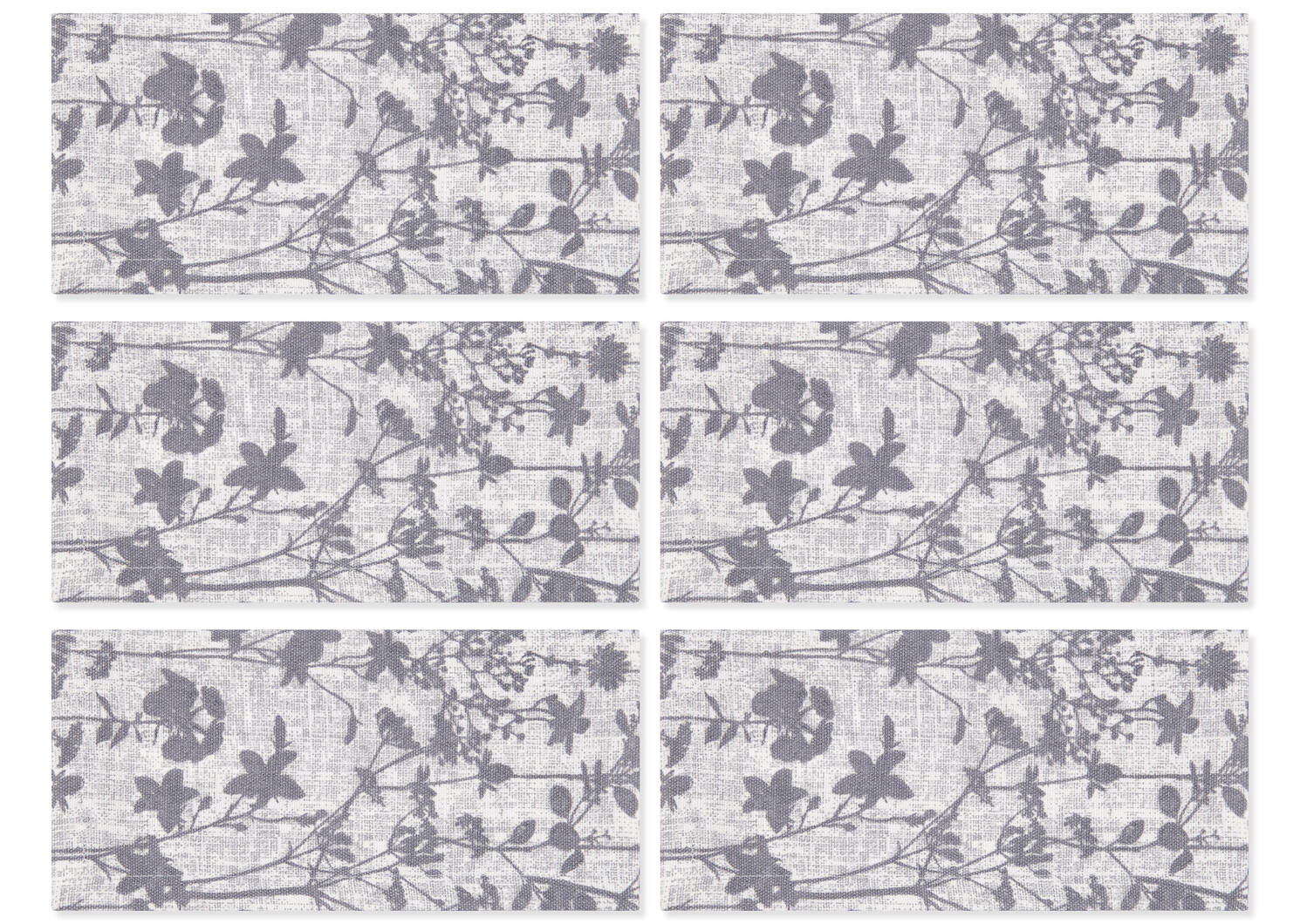 Erin Napkins Set of 6 Ivory/Grey