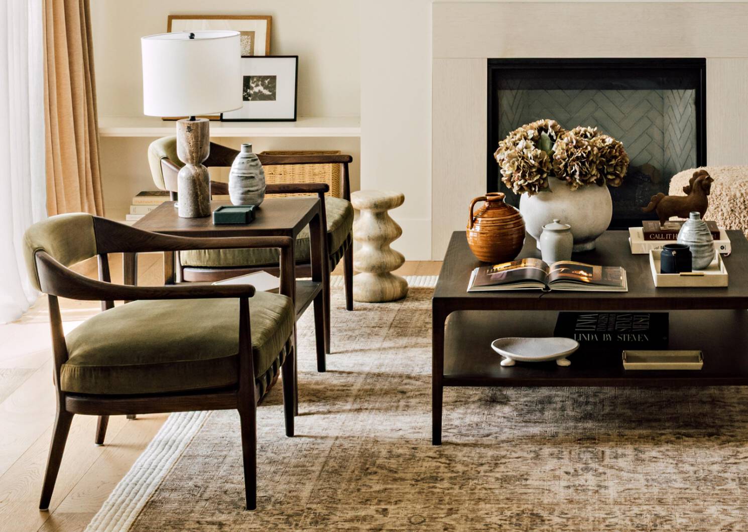 Grand vase Shilo gris/blanc