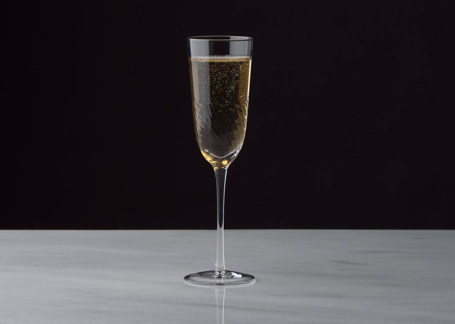 Flûte à champagne Bella transparente