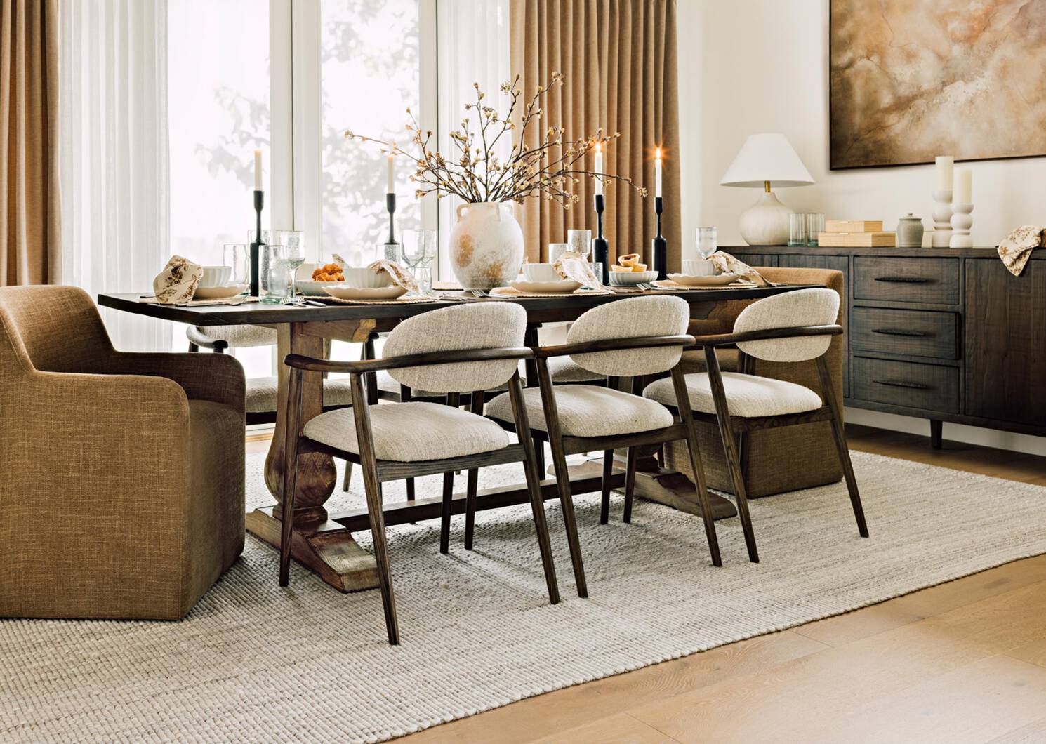 Tapis Casis 96x120 gris/ivoire