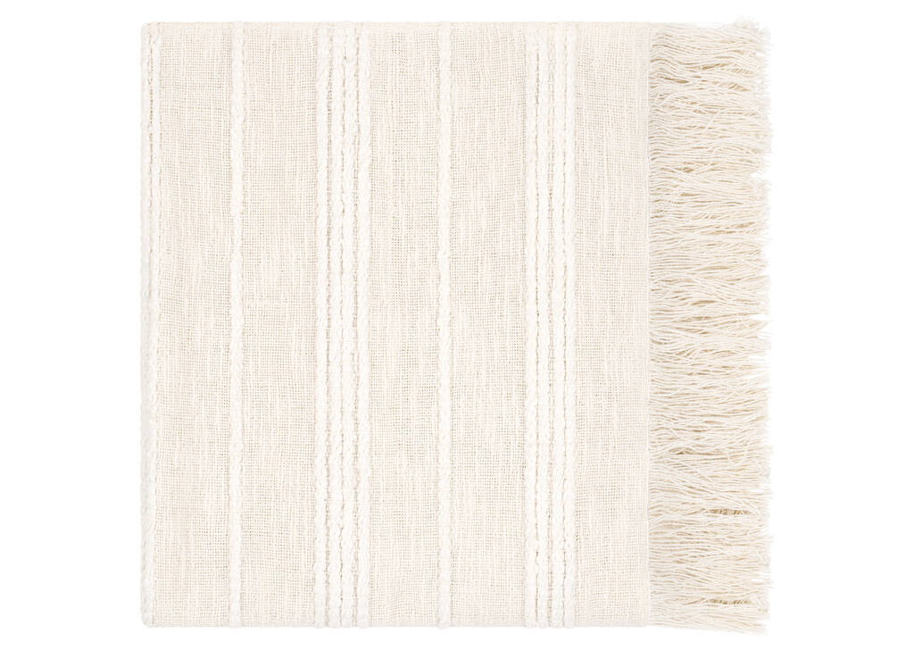 Jet&eacute; en coton Cyrus ivoire