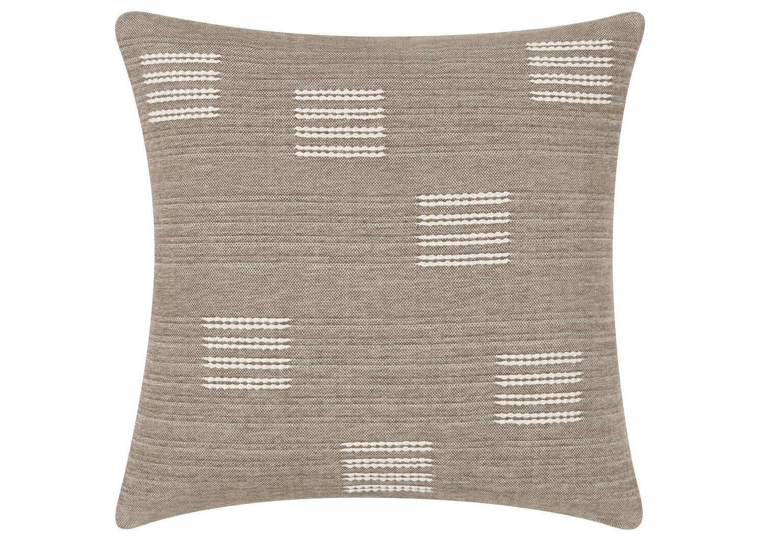 Coussin brodé Perl 20x20 cendré