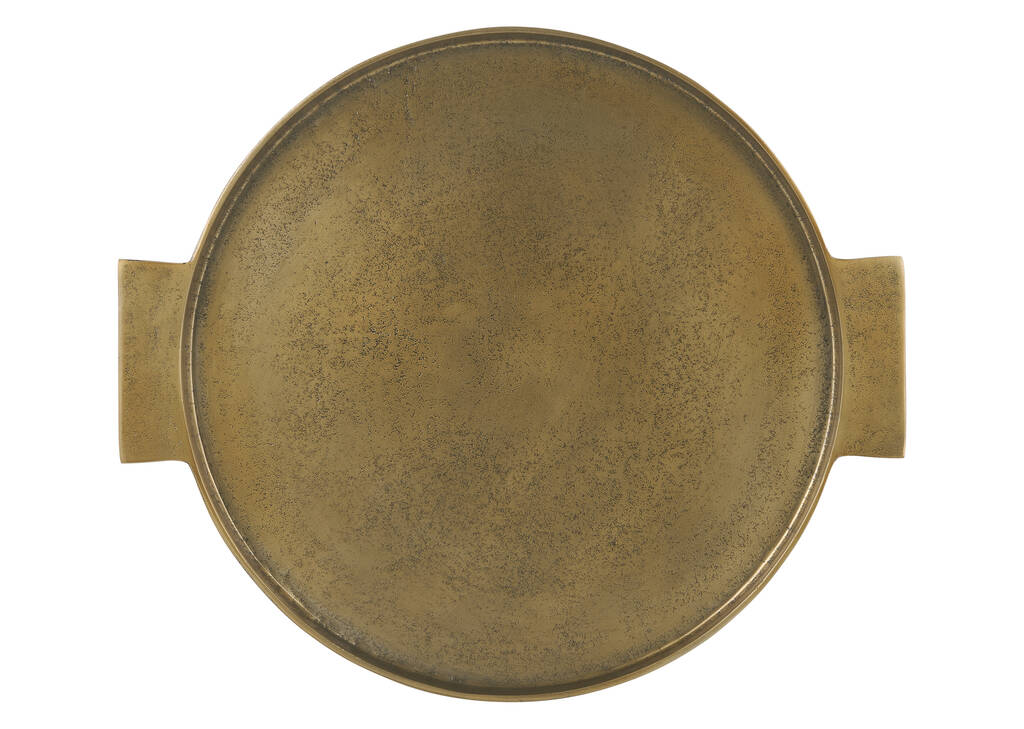 Corbyn Round Tray Antiqued Brass