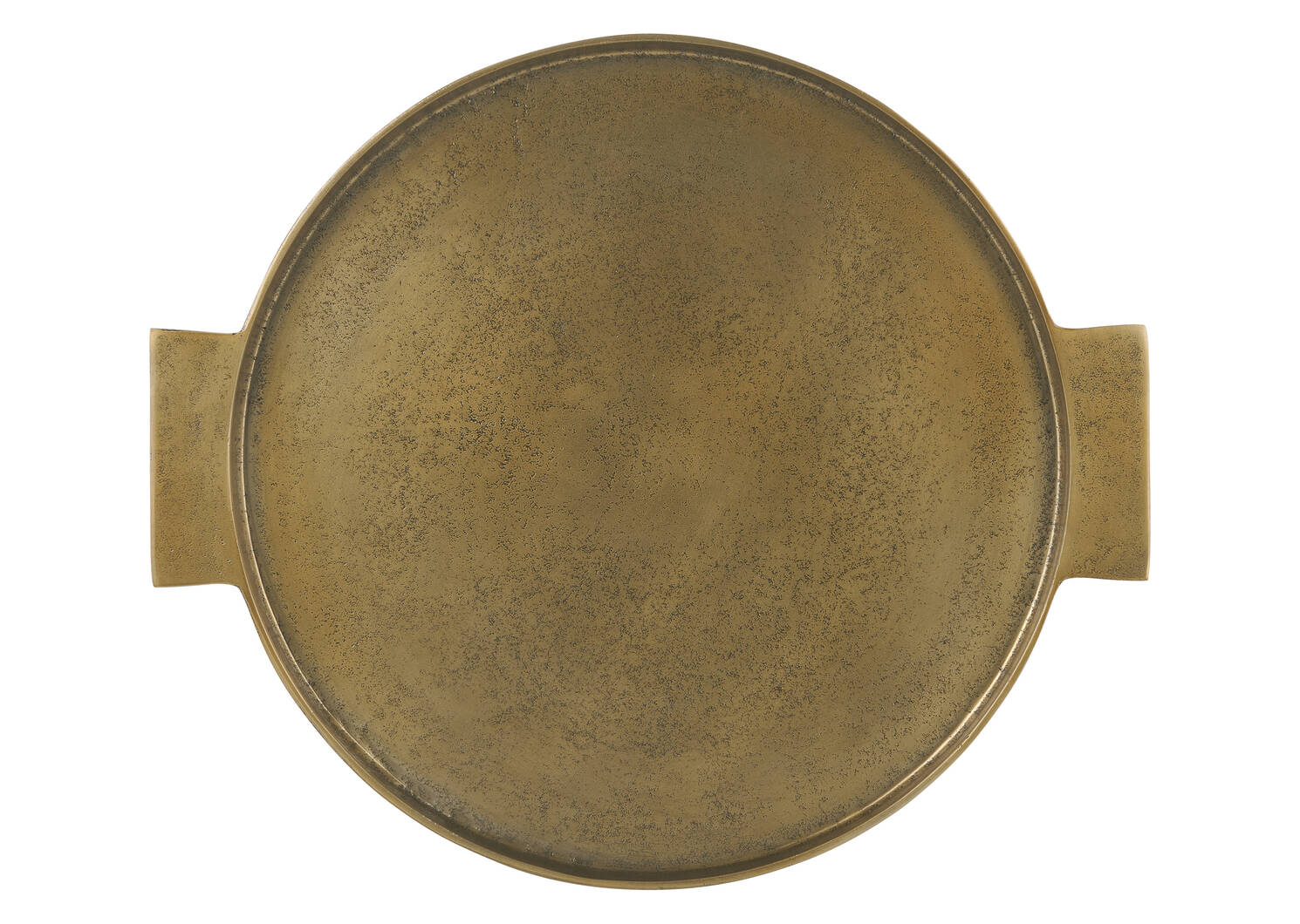 Plateau rond Corbyn laiton antique
