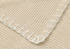 Chelsie Throw Sand/White