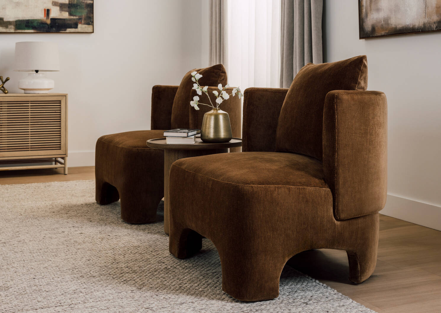 Fauteuil Louella -Ara caramel