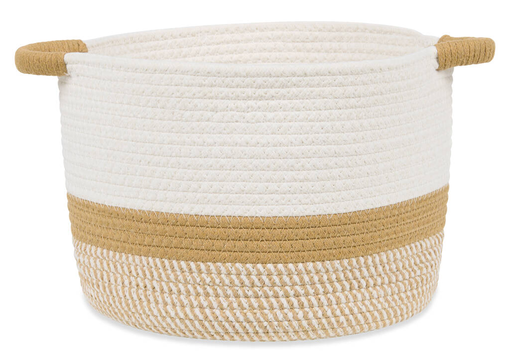 Petit panier Rosio ivoire/brun clair