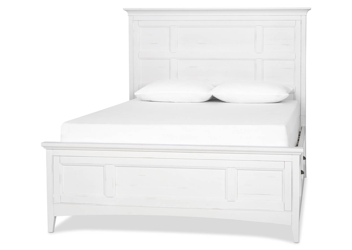 Grand lit rangement Parker -héron blanc
