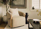 Fauteuil pivotant Alicent -Vaughn sable