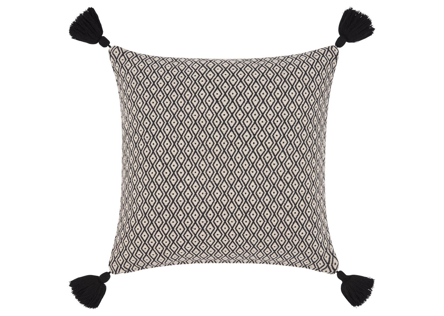 Coussin Norris 20x20 ivoire/noir