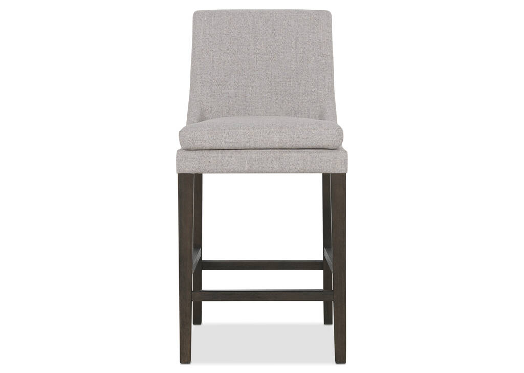 Tabouret Murdoch -Cyrilo argenté/vison